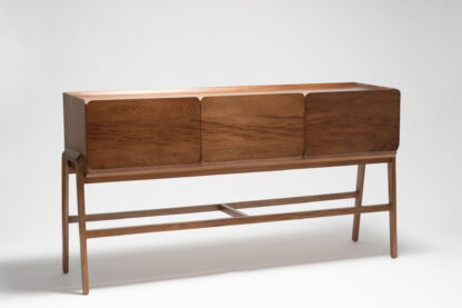mueble de madera de diseño moderno con cajones para recibidor